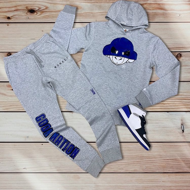 Printed cartoon casual hooded suit