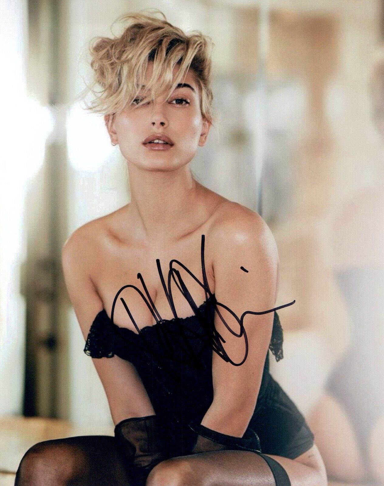 Hailey Baldwin Signed Autograph 8x10 Photo Poster painting Hot Sexy Model Justin Bieber COA