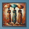 (US Only)Paint By Numbers Kit On Canvas DIY Oil Art African Woman Home Wall Decor 40x40cm