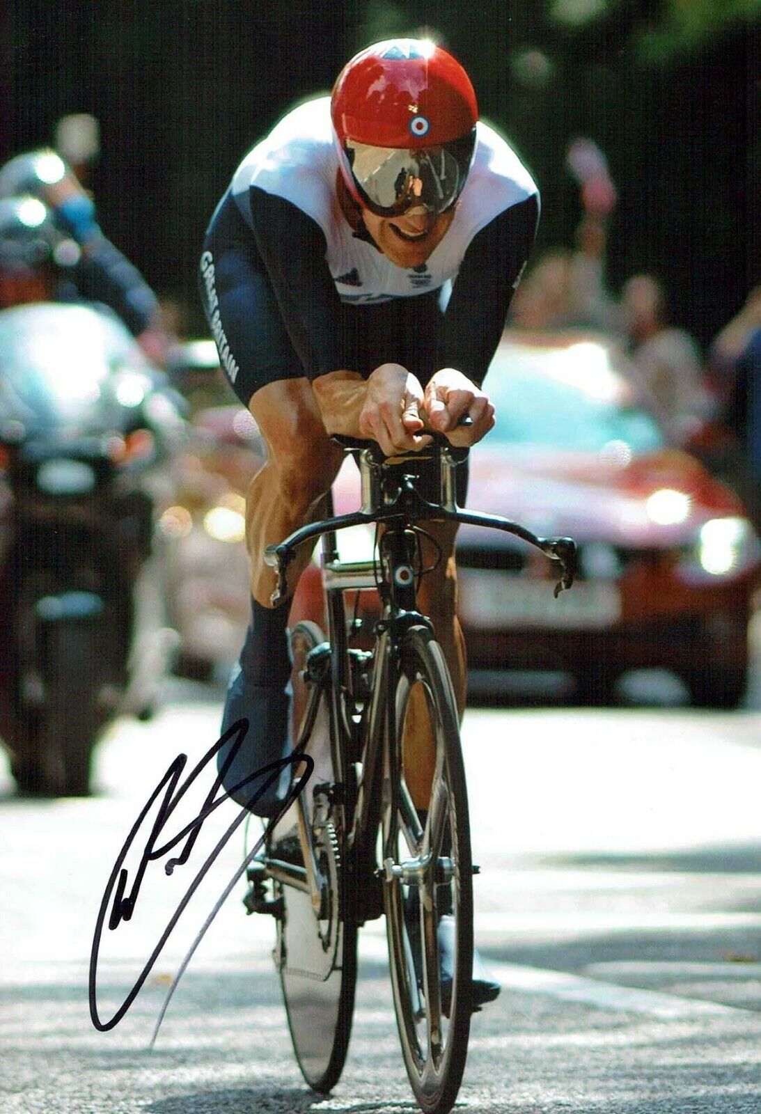 Bradley WIGGINS Signed Autograph 12x8 Photo Poster painting 1 Olympic Medal Winner AFTAL COA