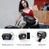 Sling Bag with LED Display, Hard Shell LED Motorcycle Backpack, Waterproof Crossbody Bag, Adjustable Fanny Bag, Black Waist Crossbody Shoulder Chest Bag for Men and Women