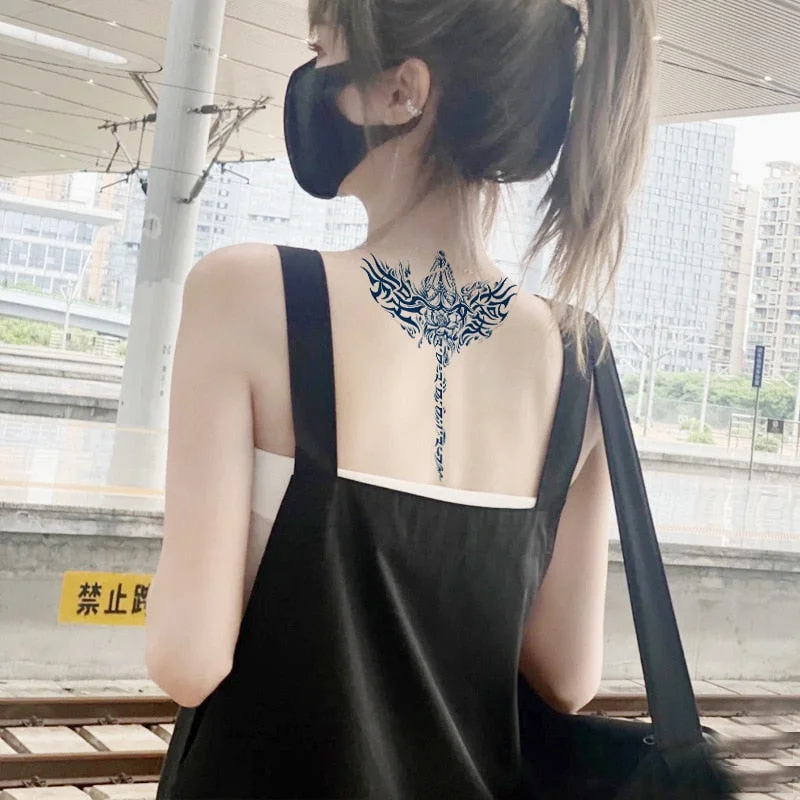 Semi-permanent Waterproof Temporary Tattoo Sexy flowers Body Art Tattoo Sticker Full Fake Tatoo Women Men