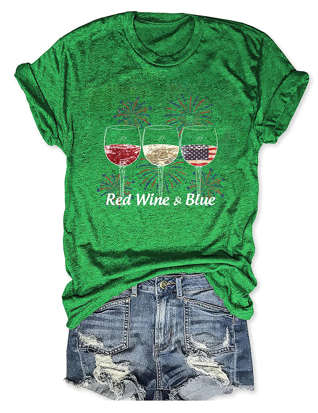 Red Wine And Blue T-shirt