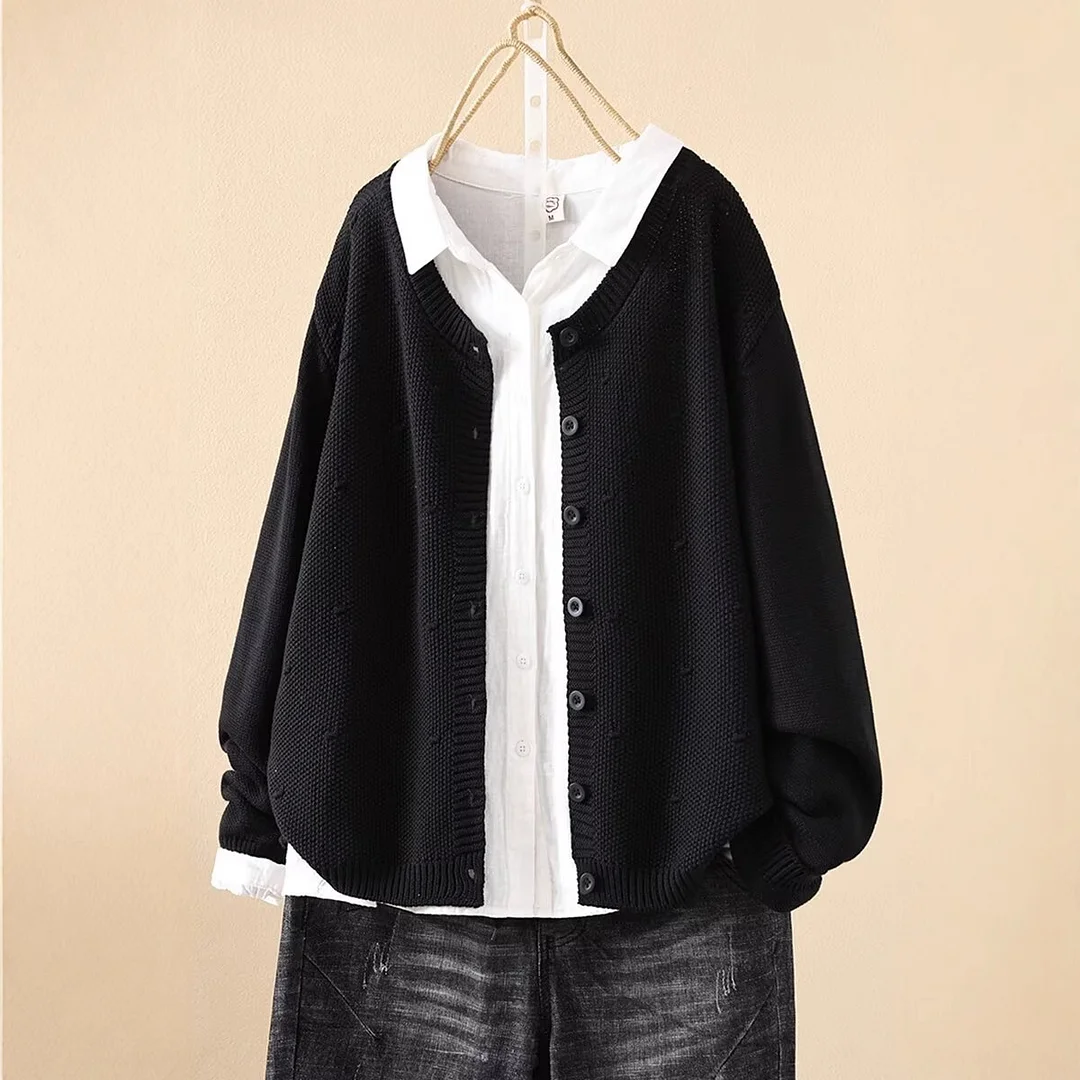 Chicfifth Sweater Women Winter Long Sleeve High Quality Autumn Vintage Top Knitted Cardigan