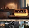 Vintage Sleep Sound Machine Sunrise Simulation Wake-up Alarm Clock Bedside Night Light Imitation Wood Grain White Noise Sound Machine