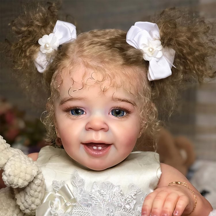  20" Super Lovely Real Life Handmade Cloth Body Smile Weighted Reborn Baby Girl Grendy - Reborndollsshop.com®-Reborndollsshop®