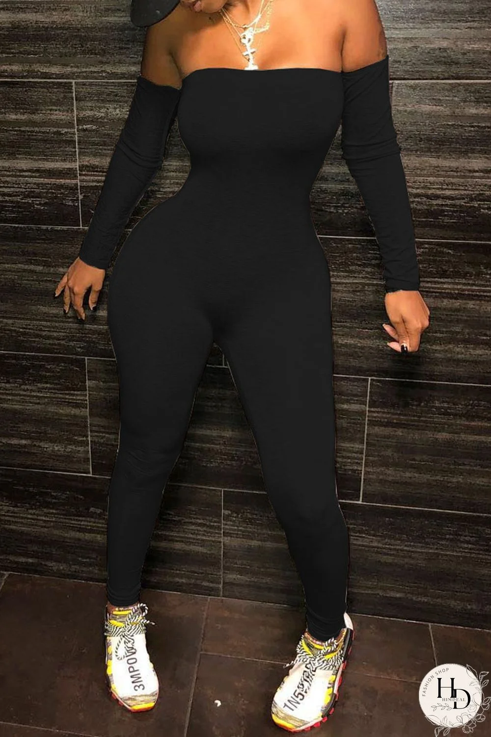 Blue Sexy Print Strapless Regular Jumpsuits