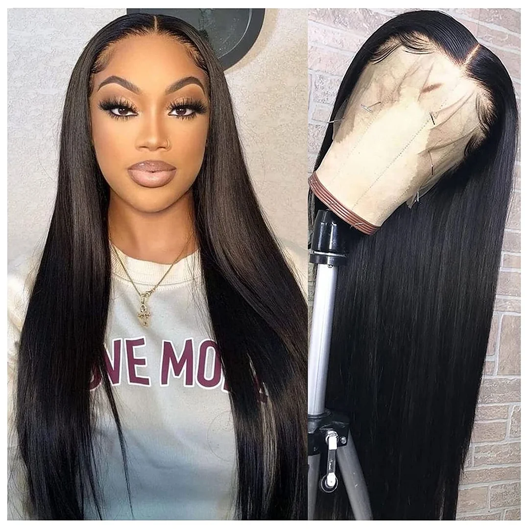 Black Long Straight Daily Wigs ELCNEPAL