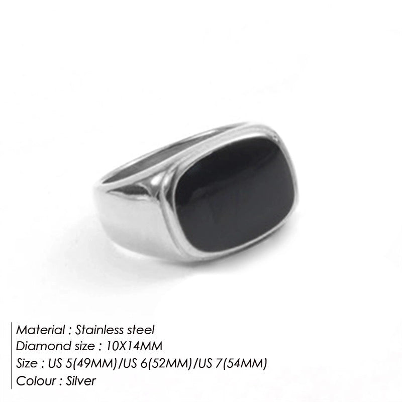Fashion Geometric 304 Stainless Steel Shell Metal Inlaid Shell Rings