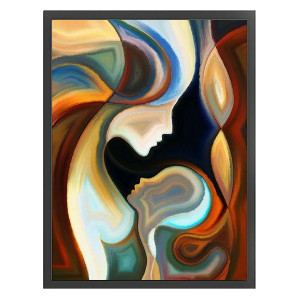 9CT Full Stamped Cross Stitch Bead Embroidery- Figure(Canvas|30*40CM)