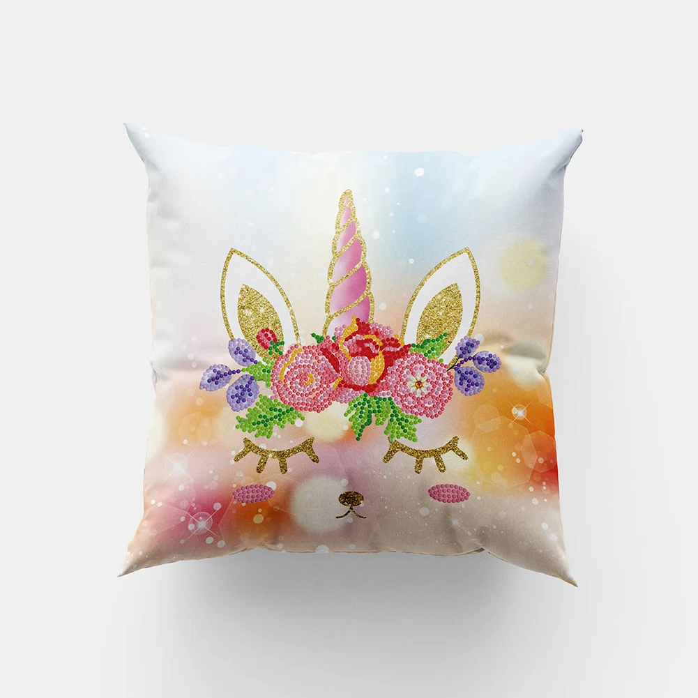 DIY Diamond Painting Pillow Case - Unicorn(30*30cm)(Single Side)