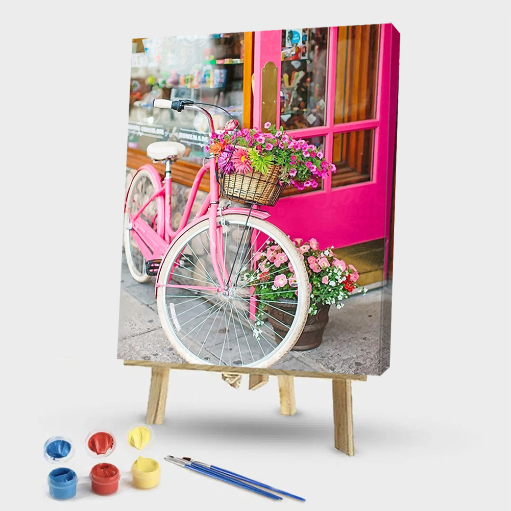 

40*50CM - Paint By Numbers - Bicycle Window, 501 Original