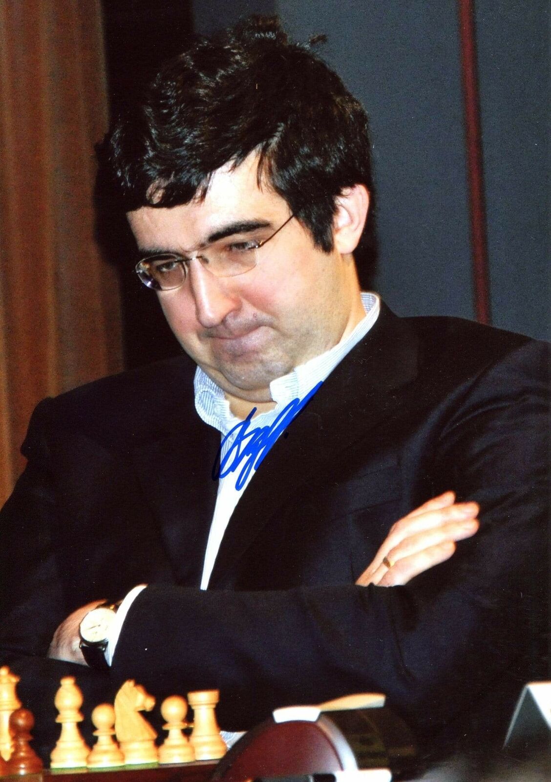 Vladimir Kramnik CHESS WORLD CHAMPION autograph, In-Person signed Photo Poster painting