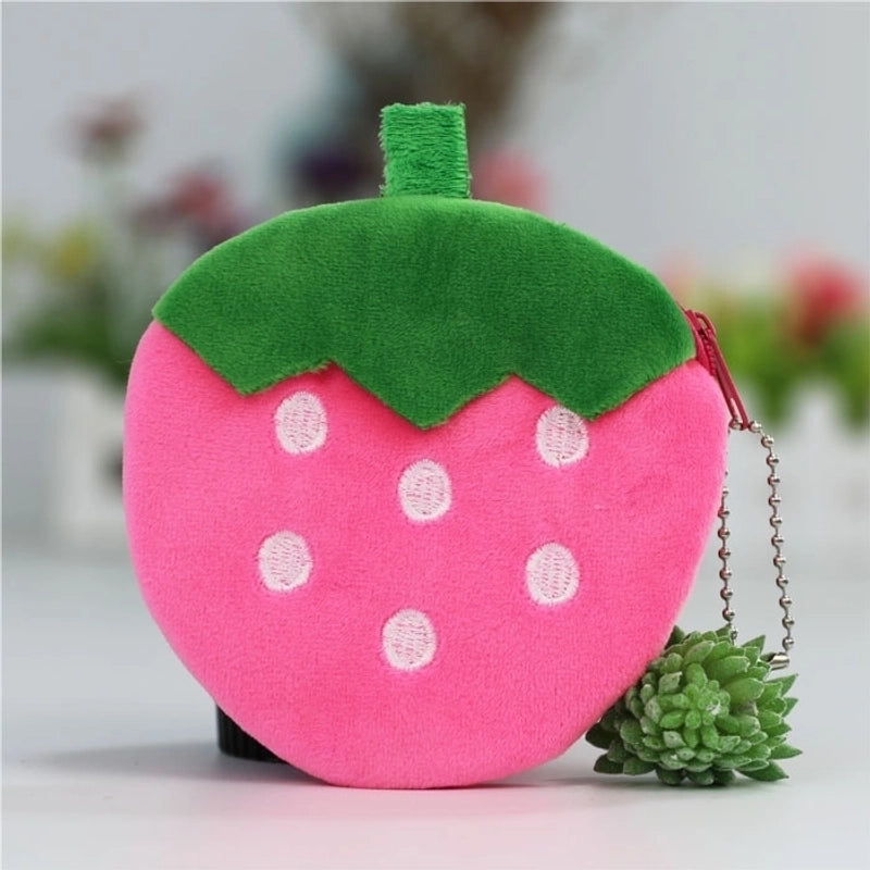 Kid’s Fruit Plush Zipper Coin Purses