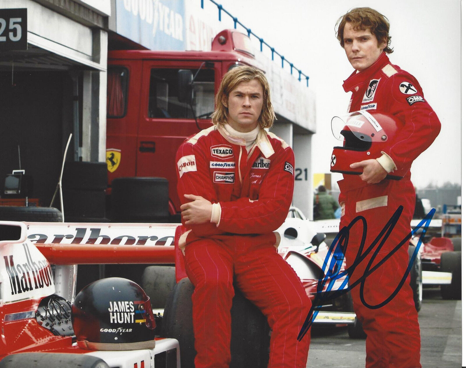 ACTOR DANIEL BRUHL SIGNED AUTHENTIC RUSH 'NICKI LAUDA' 8X10 Photo Poster painting POSTER COA