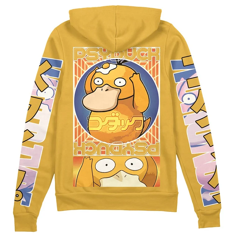 Psyduck Pokemon Streetwear Zip Hoodie Jacket