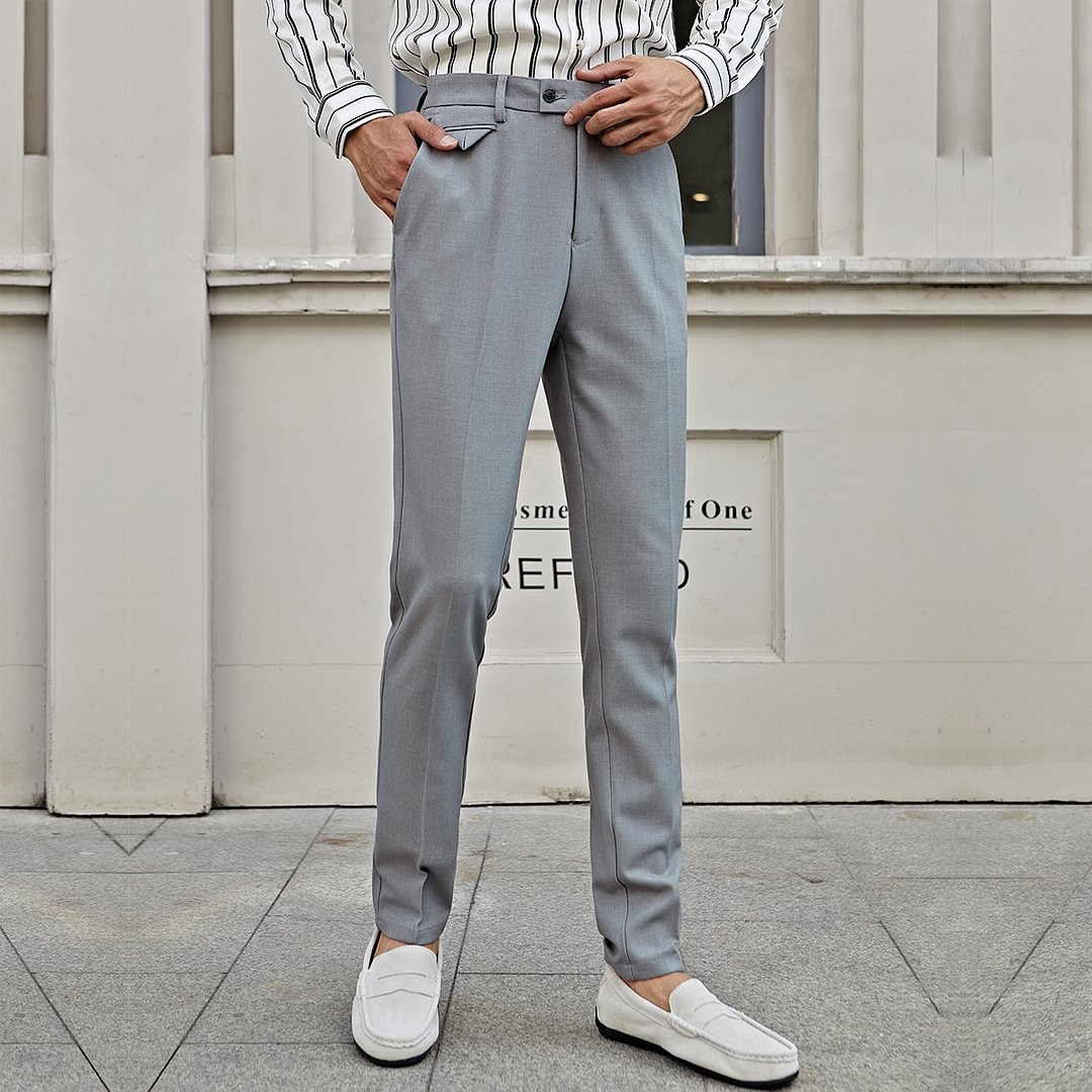Men's Slim Simple Suit Casual Pants