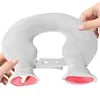 U Shape Hot Water Bag with Removable Flannel Cover Portable Neck Warmer Adjustable Snap Fastener Water Bag for Home/Office