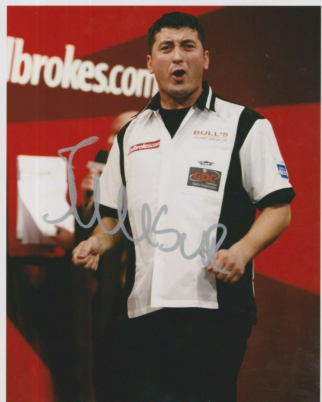 Mensur Suljovic **HAND SIGNED** 10x8 Photo Poster painting ~ Darts ~ AUTOGRAPHED