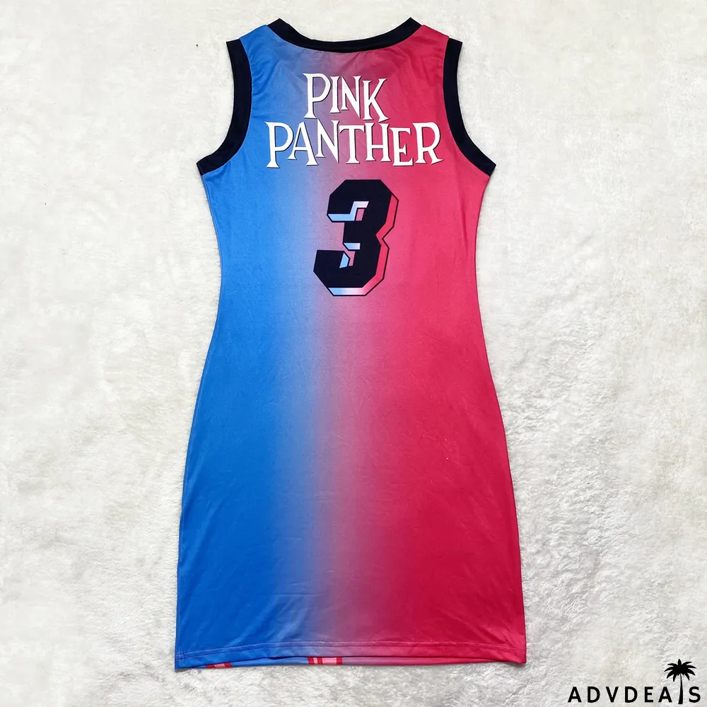 Casual Printed Sleeveless Jersey Mini Dress