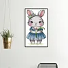 Rabbit And Calla Lily-14CT Stamped Cross Stitch 15*27cm/5.91*10.63in