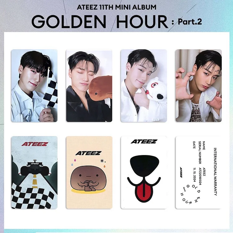 ATEEZ GOLDEN HOUR 2 MAKESTAR特典 ラキドロ コンプ ATEEZ The 11th Mini Album Golden Hour Part.2 Makestar