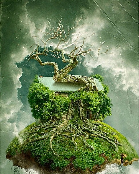 

Floating Overgrown – Paint By Numbers - 40*50CM, 501 Original