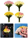 15Pcs Radiant Romantic Tulip Light LED Adjustable Tulip Night Light Warm Light L
