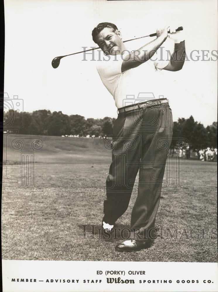 Press Photo Poster painting Golfer Ed Oliver Poses on Course - sas24060