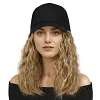 Perruque casquette de baseball 2 en 1 aux cheveux boucl&eacute;s