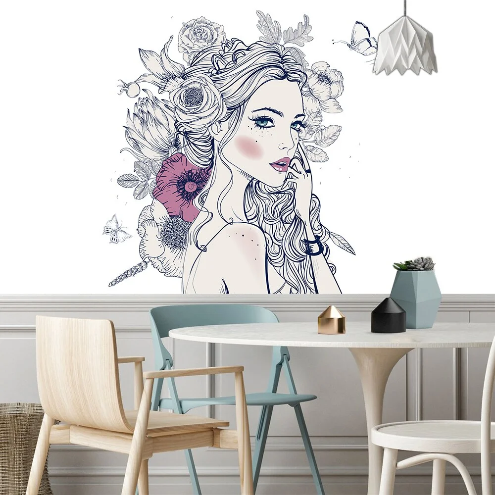 Nordic simple Tapestry Hippie Girl Wall hanging cloth Coffee bedroom Tapestry Mandala Fabric Boho Wall Cloth Tapestry