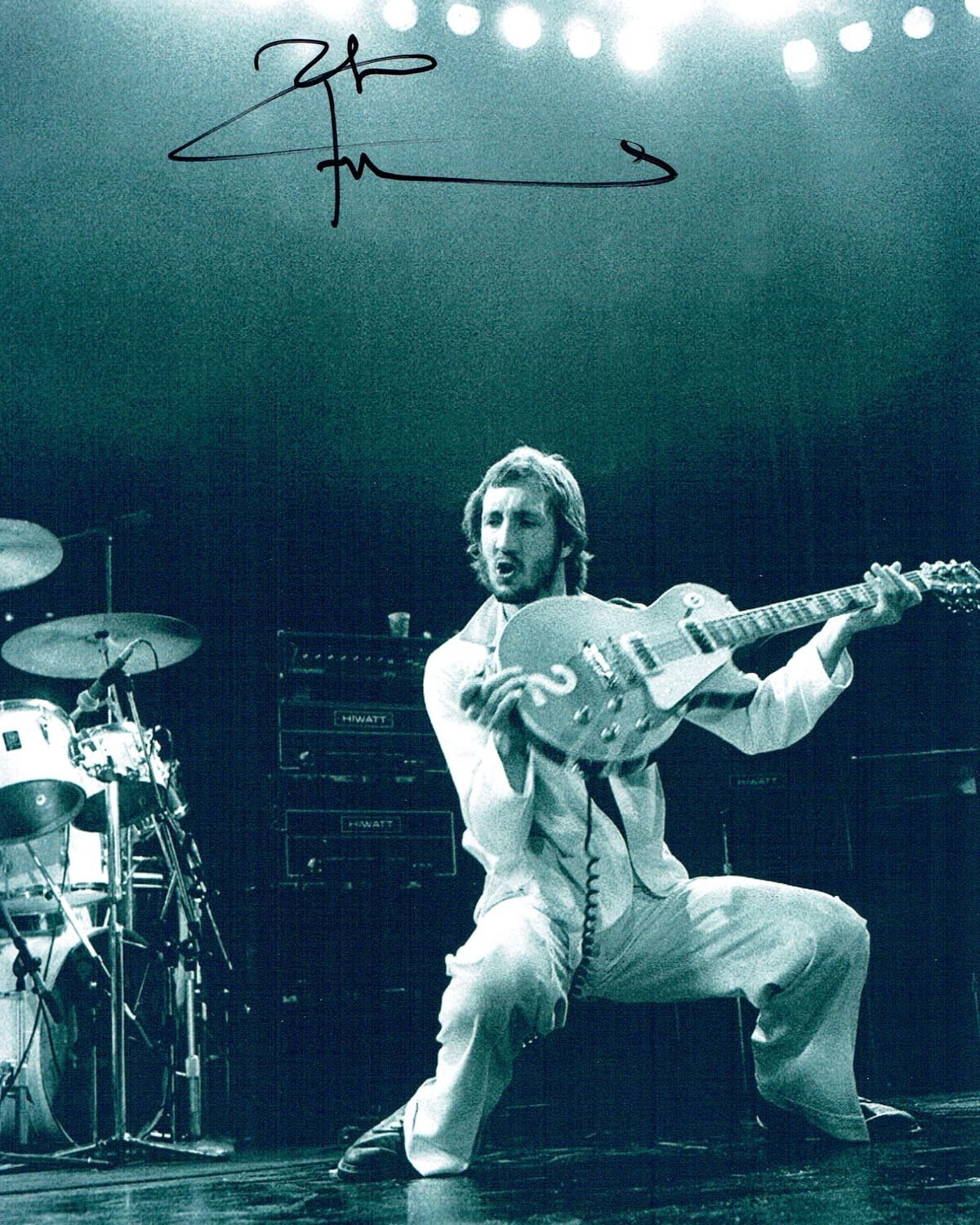 PETE TOWNSHEND The Who SIGNED Autograph 10x8 Photo Poster painting AFTAL COA Rock Legend