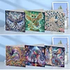 (US Only)6PCS DIY Diamond Art Greeting Cards Creative Birthday Card Kit Gifts (Animal)