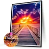 (40*50cm)DIY Round Partial AB Drill Diamond Painting - Sunset Boulevard