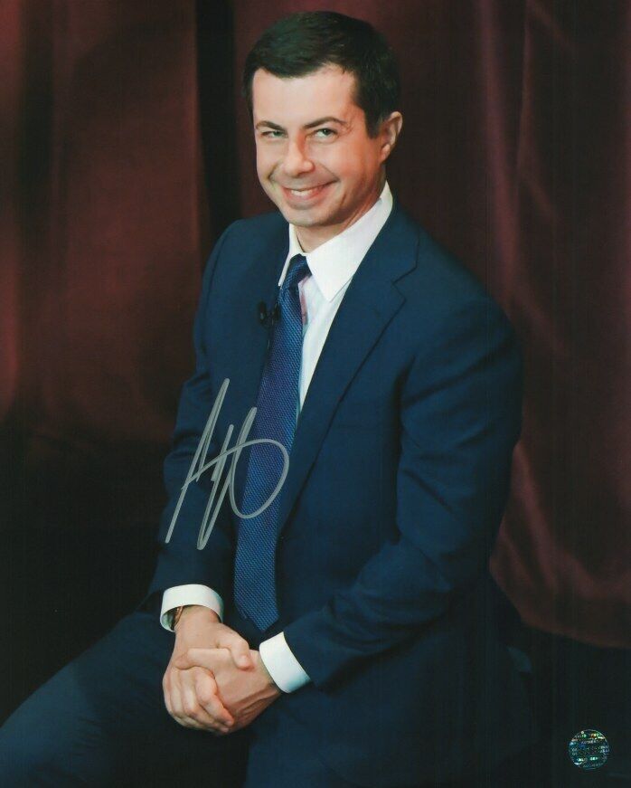 PETE BUTTIGIEG Autographed Original 8x10 Photo Poster painting LOA TTM