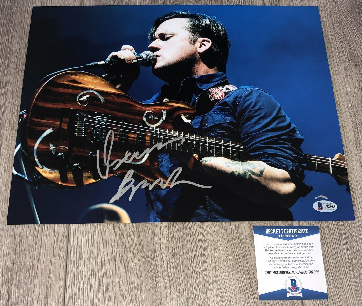 ISAAC BROCK SIGNED MODEST MOUSE CONCERT 11x14 Photo Poster painting C w/PROOF & BECKETT BAS COA