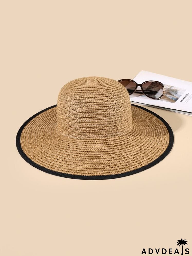 Bow Decor Straw Hat