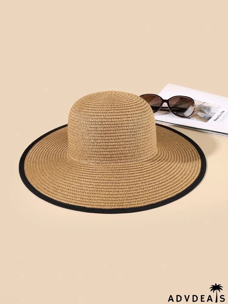 Bow Decor Straw Hat