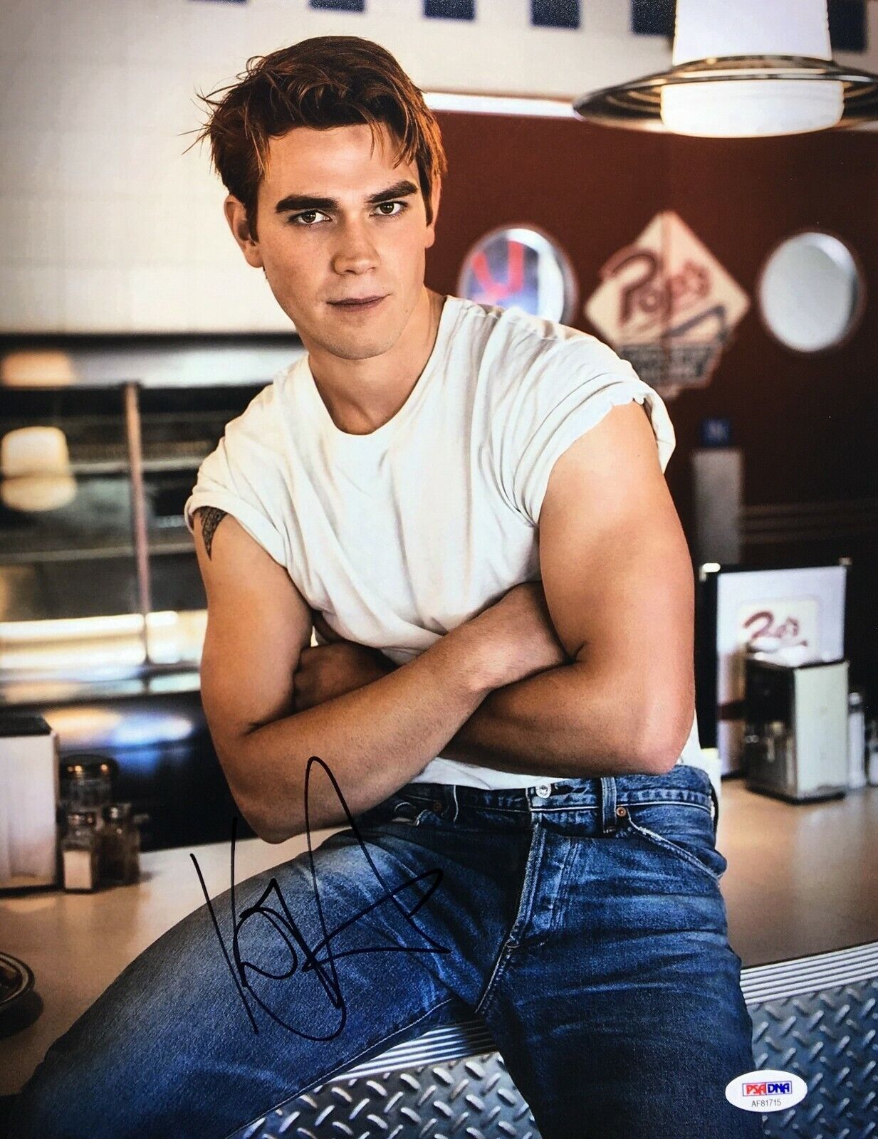 K.J. KJ Apa Signed 'Riverdale' 11x14 Photo Poster painting *Archie Andrews PSA AF81715