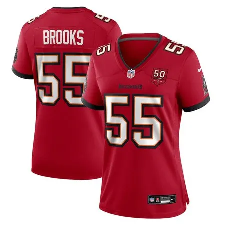 Women's Tampa Bay Buccaneers #55 Derrick Brooks  Red 50th Anniversary Game Jersey