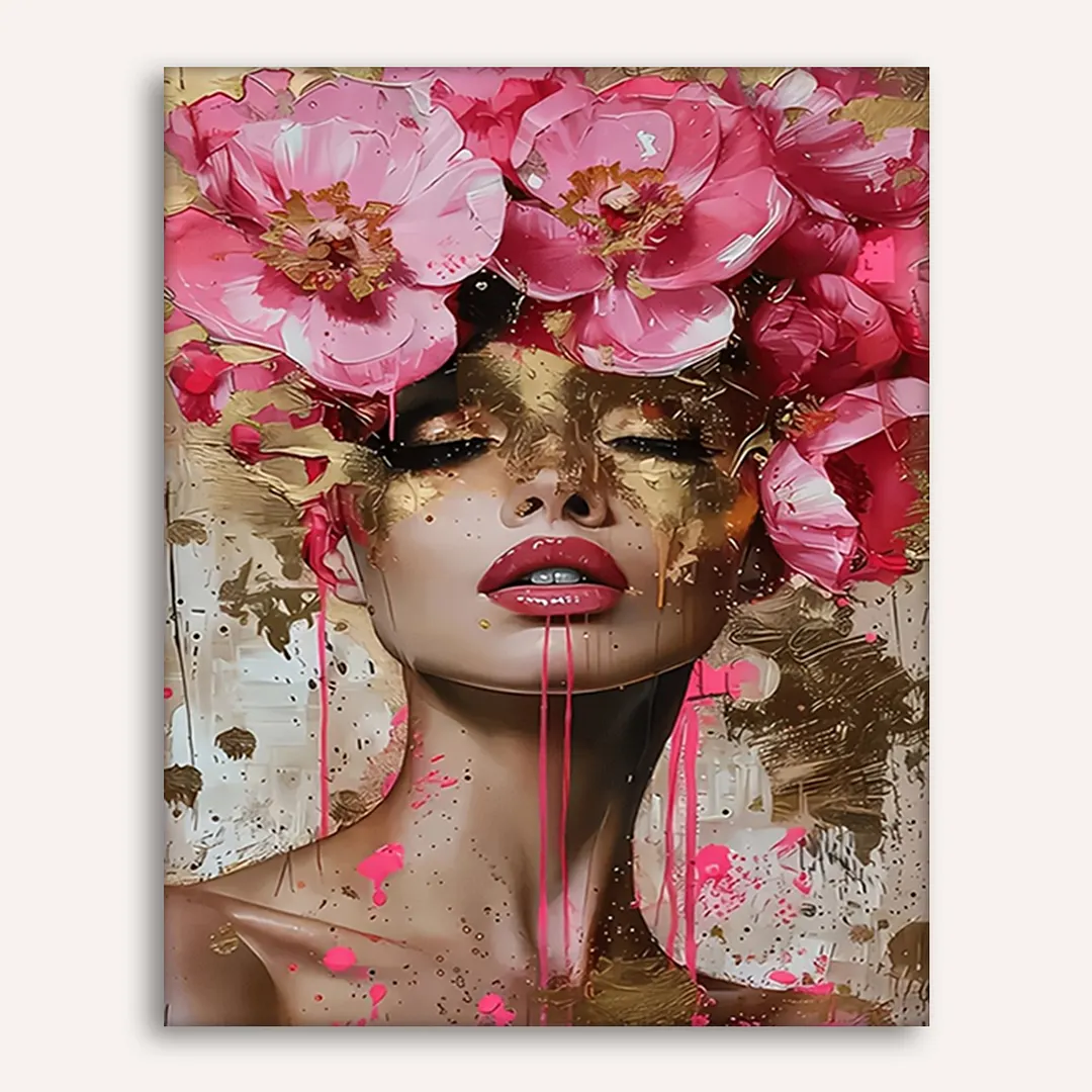 Elegant Woman DIY Paint By Numbers Kit on Canvas 40x50cm Without Frame Paint by Numbers Kits Drawing Paintwork for Beginners Adults Gift Home Wall Decor