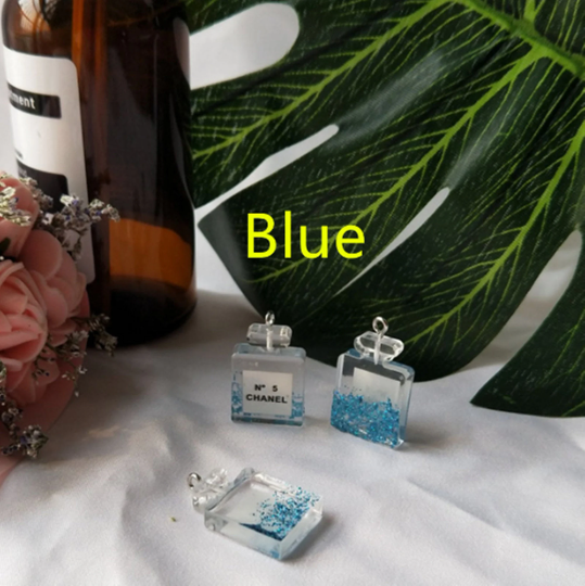 Bulk 10 30 50 Perfume Bottle Charm Pendant ,Resin Perfume Charm,Gold Bottle Charms Pendants diy Earring Necklace Finding Wholesale 6 Color