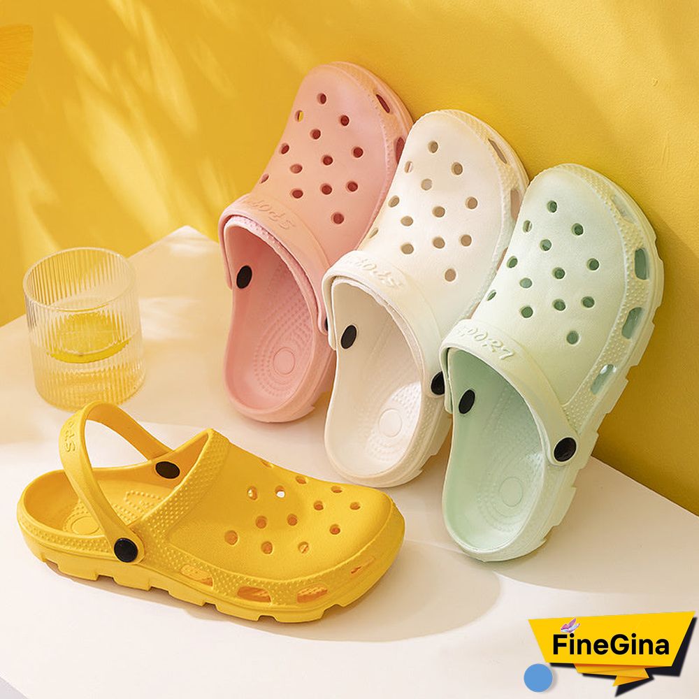 Solid Color Hollow Garden Shoes