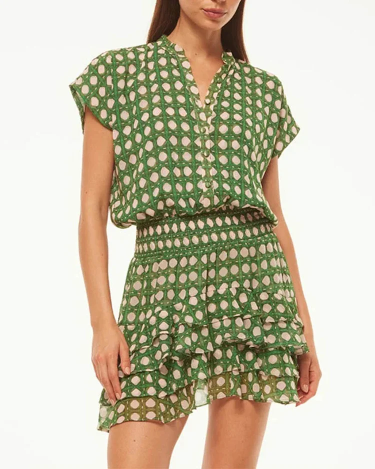 Women's Fashion Printed Mini Dress