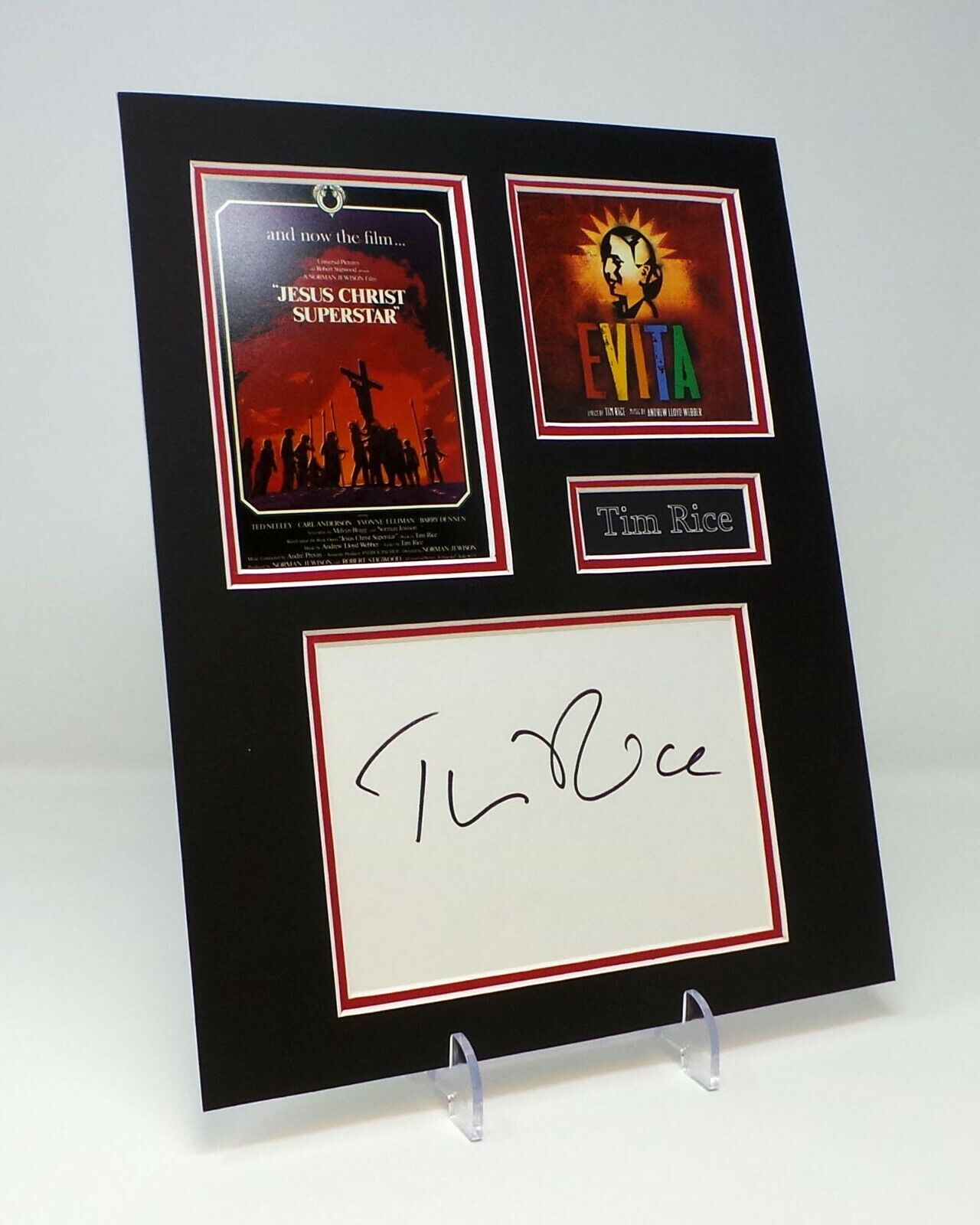 Tim RICE Signed Mounted Photo Poster painting Display AFTAL COA Jesus Christ Superstar, Evita