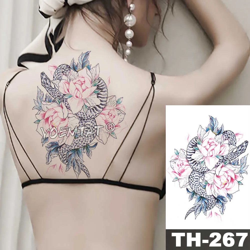Sdrawing Geometric Rose Fox Wolf Waterproof Temporary Tattoo Sticker Swan Elk Animals Flash Tattoos Body Art Fake tatoo
