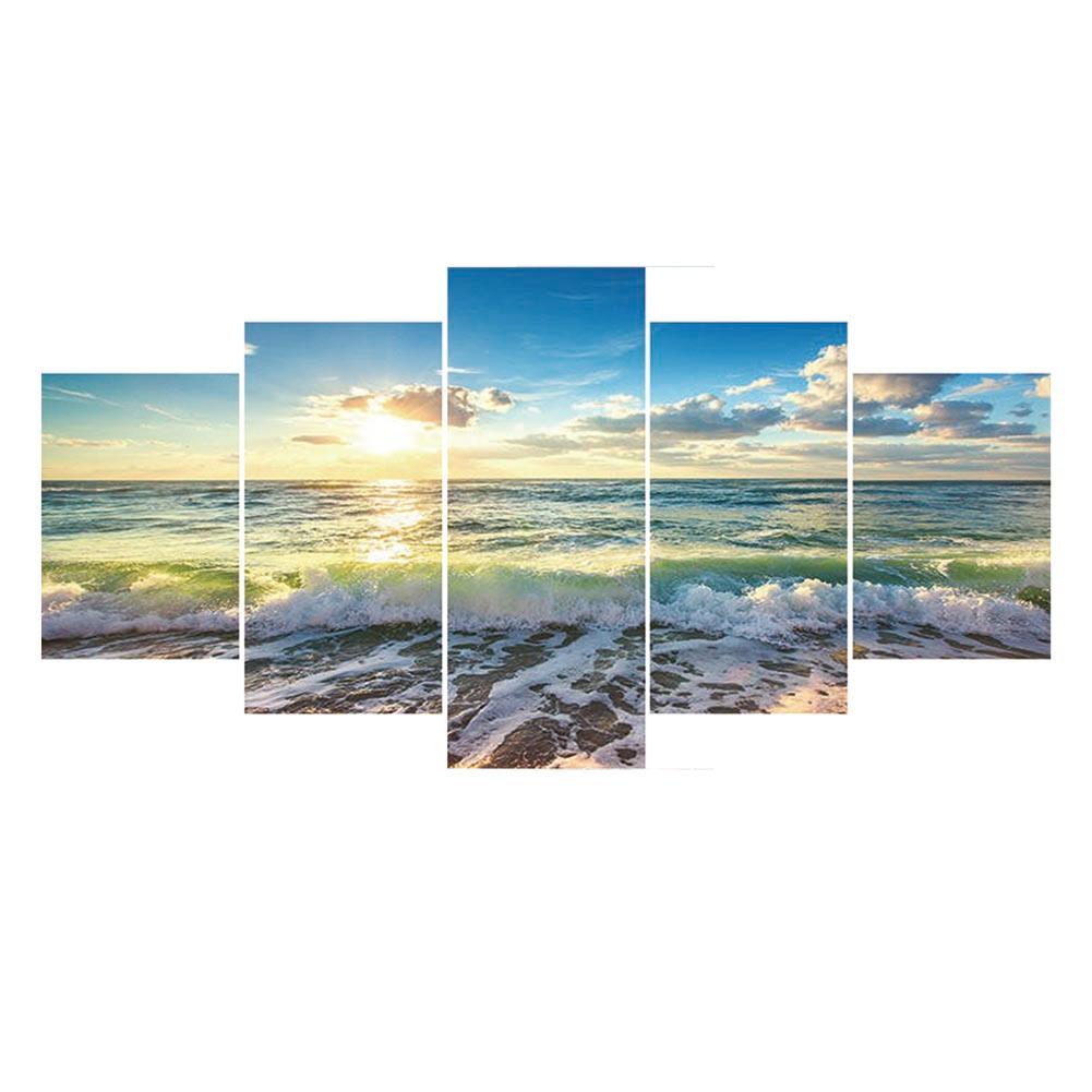 

95*45CM - Multi-picture Diamond Painting - 5pcs Landscape, 501 Original