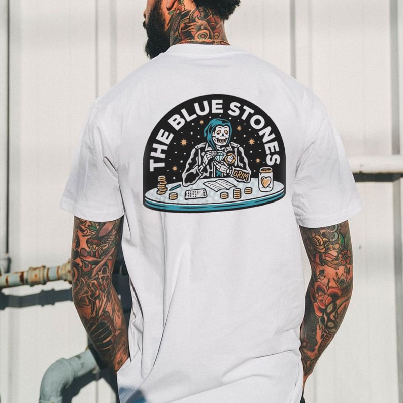 The Blue Stones Printed Casual Men's T-shirt - Krazyskull