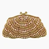 High Quality Metal Hollow Diamond Inlaid Luxury Crystal Evening Bag Diamond Handbag Women Gem Clutch Bag