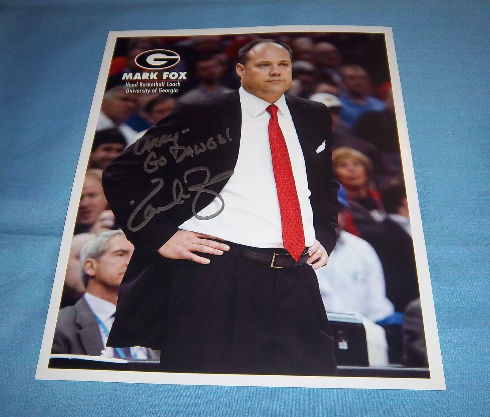 Georgia Coach Mark Fox Signed Autographed 8x10 Photo Poster painting Bulldogs